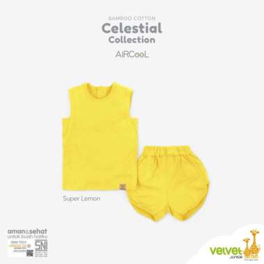 [TOMS] VELVET JUNIOR (1stel) Oblong KUTUNG SPORT + CELANA PENDEK Celestial Bamboo Collection Polos W