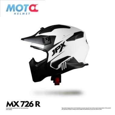 JPX Full Face MX-726R XXL Pearl White Gloss/Black
