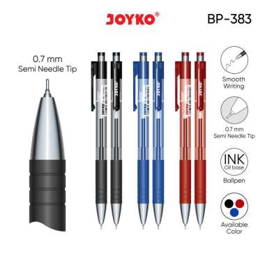 Ball Pen Pulpen Pena Joyko BP-383 Confident 0.7 mm Red