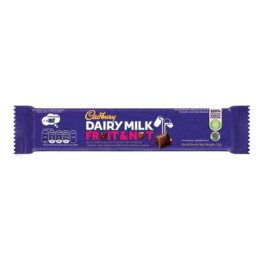 Promo Harga Cadbury Dairy Milk Fruit & Nut 30 gr - Blibli
