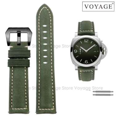 VOYAGE Original Suede Leather kulit Strap jam tangan 20mm 22mm Seiko Samsung Galaxy Active classic 4