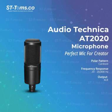 Audio Technica AT2020 / AT 2020 Cardioid Condenser Studio XLR Microphone