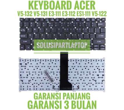 Keyboard ACER Aspire V5-121 V5-131 V5-132P V5-132 V5-122P V5-171 Hitam V5-132