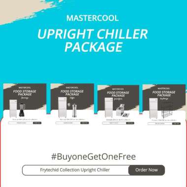 Mastercool Paket Upright Chiller 2 Pintu #BuyoneGetOneFREE Paket Franchfries
