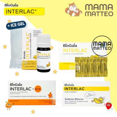 INTERLAC Probiotik Drops Mini Pack Tablet Vitamin D3 / Menjaga Saluran Pencernaan / BANDUNG Drops + 