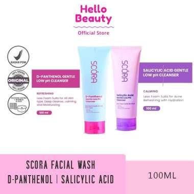 SCORA FACIAL WASH | D-Panthenol Gentle Low pH Cleanser | Salicylic Acid Gentle Low pH Cleanser Hydra