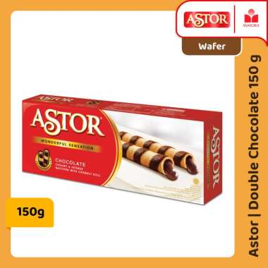 Promo Harga Astor Wafer Roll Double Chocolate 150 gr - Blibli