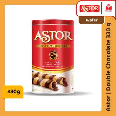 Promo Harga Astor Wafer Roll Double Chocolate 330 gr - Blibli