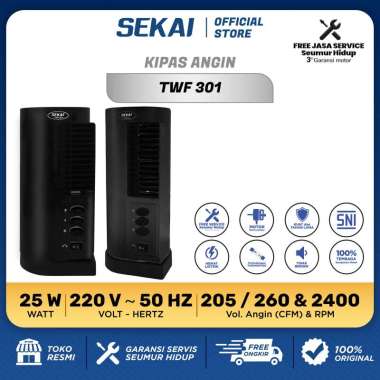 Sekai TWF 301 Kipas Angin Menara Silver