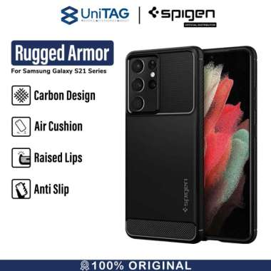Case Samsung Galaxy S21 Ultra Plus Spigen Rugged Armor Carbon Casing S21 Ultra