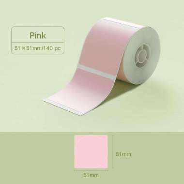 NIIMBOT B21 B1 B203 B3S LABEL STICKER WARNA THERMAL TAHAN AIR MINYAK Round Pink