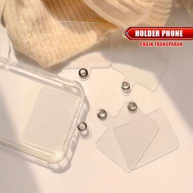 OEM ONE-C1106 Gantungan Casing HP Plastik Mika Bening Universal / Cantolan Holder Phone Chain Transp