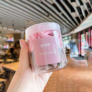 OEM ONE-C1109 Set Ikat Rambut Wanita Dewasa Anak Isi 50pcs Free Box Bahan Karet Elastis / Towel Ring