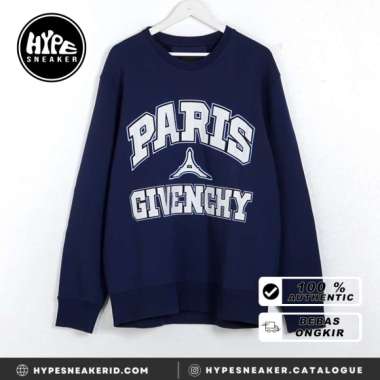 Sweater GIVENCHY EIFFEL PARIS BLOCKED WHITE NAVY SWEATSHIRT 100% ORIGINAL M