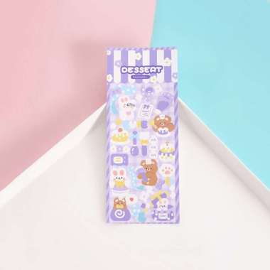 RB-C1107 Sticker Waterproof Kartun Bear Rabbit Hologram Korea / Stiker Motif Anti Air Cute Decoratio