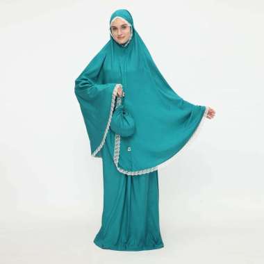 Mukena Rukuh Telekung Silky Cotton Regular Size Tatuis Shiva 164 emerald