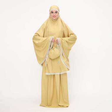 Mukena Rukuh Telekung Silky Cotton Regular Size Tatuis Shiva 164 gold