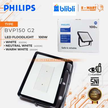 PHILIPS Lampu Sorot LED 100W BVP150 Floodlight 100 watt IP65 LED90 G2 Kuning