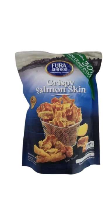 CRISPY SALMON SKIN FURA SEAFOOD 50GR KULIT SALMON RENYAH HALAL