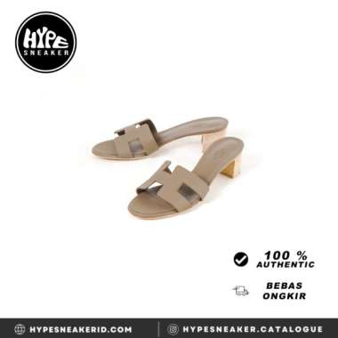 Sandal HERMES OASIS ETOUPE BLOCK HEELS 100% ORIGINAL 38