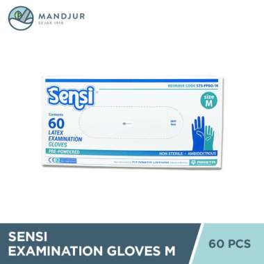 Sensi Latex Examination Gloves Sarung Tangan [Size M]