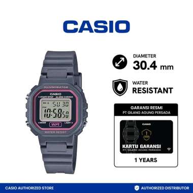CASIO LA-20WH-8ADF Digital Youth Strap Resin Jam Tangan Wanita - Gray 5 grey