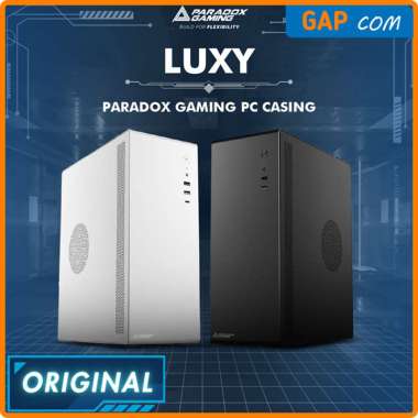 Casing PC Paradox Gaming LUXY with SFX PSU 400W M-ATX Case Computer Hitam