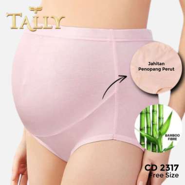 TALLY Celana Dalam Hamil Bahan Katun Bambu Fit to L -XL Muat Kehamilan 0 - 9 Bulan Celana Maternity 