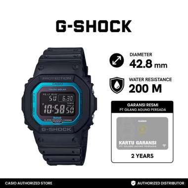 CASIO G-SHOCK Solar Bluetooth Mobile Link GW-B5600-2DR Waveceptor Jam Tangan Pria Black Blue