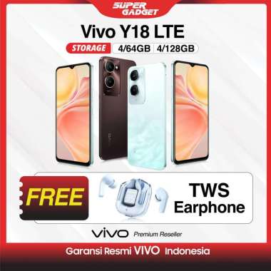 VIVO Y18 4/64 4/128 6/128 RAM 4GB 6GB ROM 64GB 128GB 4 6 64 128 GB HP Smartphone Android 4/128GB Gre