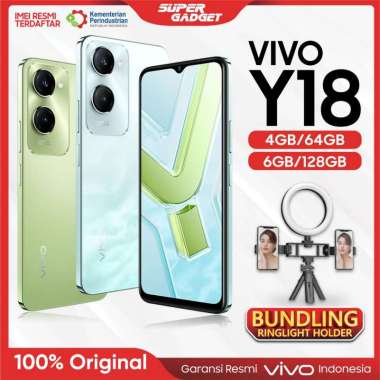 VIVO Y18 4/64 4/128 6/128 RAM 4GB 6GB ROM 64GB 128GB 4 6 64 128 GB HP Smartphone Android 4/128GB Gre