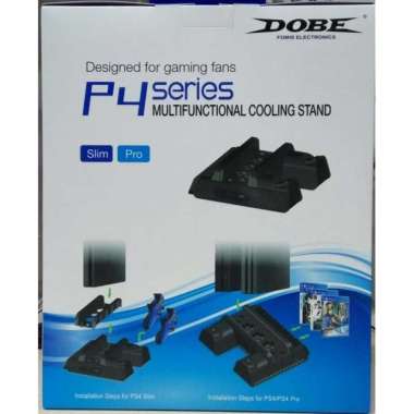 Dobe Kipas Pendingin Cooling Fan PS4 Slim Vertical Stand PS 4 Pro PS4 Fat Kipas PS4 dan Charger Stik