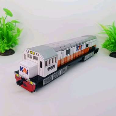 MINIATUR LOKOMOTIF CC 201 PUTIH ORANYE
