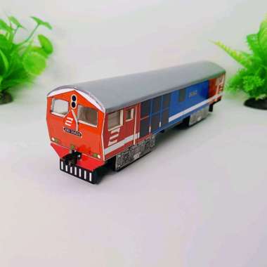 MINIATUR LOKOMOTIF BB 304 MERAH BIRU