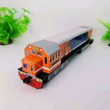 MINIATUR LOKOMOTIF CC 201 BIRU ORANYE