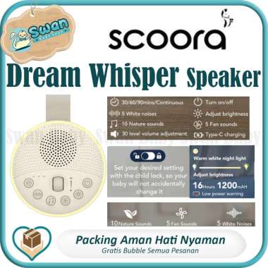 Scoora Dream Whisper White Noise Speaker / Baby Soother / Baby Shusher / Musik Tidur Bayi