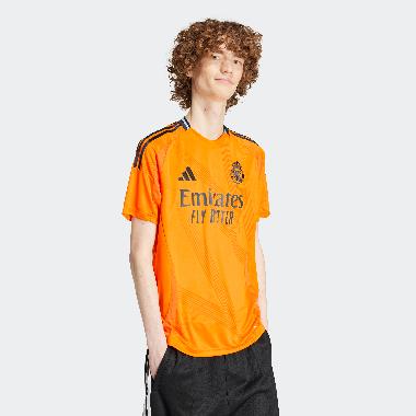 adidas Men Football Away Jersey Real Madrid 24/25 Baju Bola Pria [IU5013] L Crew Orange