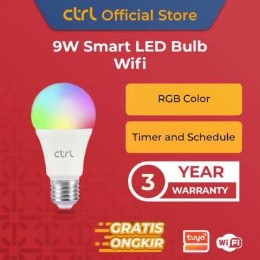 CTRL Smart LED Bulb 9W WiFi RGBWW Smart Home IoT Lampu Garansi 3 tahun SL B9WB