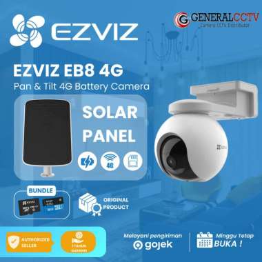 CCTV EB8 Outdoor 4G 3MP EZVIZ Pan & Tilt Color Night + Solar Panel EB8++Solar Panel+32GB