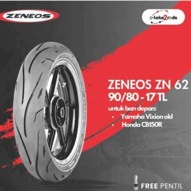Zeneos ZN 62 90/80 R17 Ban Motor + Free Pentil