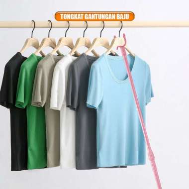 OEM ONE-C1116 Tongkat Jemuran Pengait Pakaian Bisa Setel Panjang Pendek / Galah Hanger Gantungan Baj