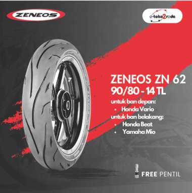 Zeneos ZN 62 90/80 R14 Ban Motor + Free Pentil