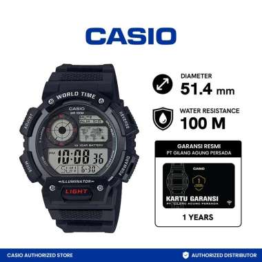 CASIO Illuminator AE-1400WH-1AVDF Jam Tangan Pria Black Grey