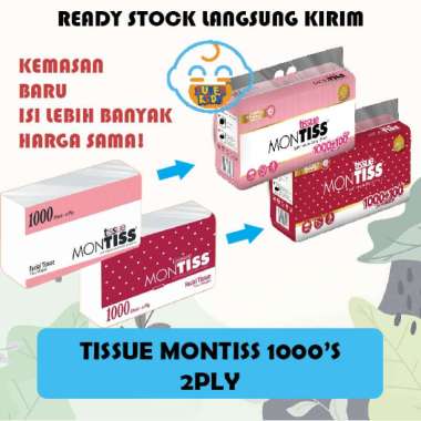 TISSUE MONTISS 1000 SHEET 2 PLY