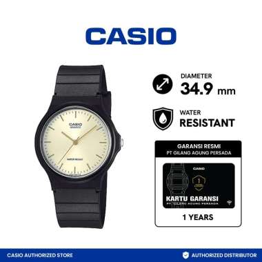 CASIO MQ-24-9ELDF Analog Jam Tangan Unisex - Gold Gold