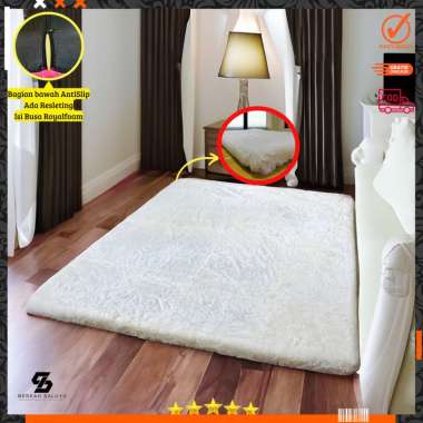 PourEUX Bulu Rasfur Surpet Premium Karpet [200 x 150 x 4 cm] Merah