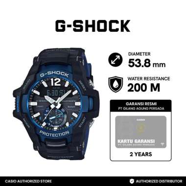 CASIO Gravitymaster Jam Tangan Pria - Black Blue [GR-B100-1A2DR] Black Blue