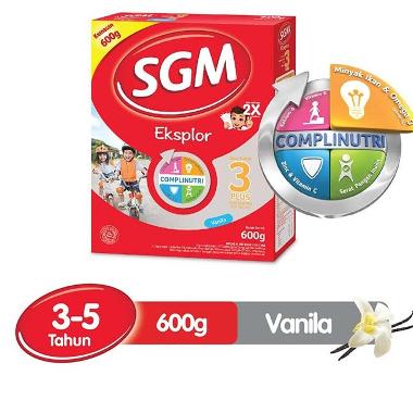 Promo Harga SGM Eksplor 3+ Susu Pertumbuhan Vanila 600 gr - Blibli