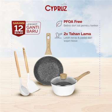 Cypruz Panci Set White Granite Series