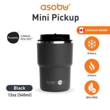 ASOBU Mini Pick-Up - Botol Minum / Tumbler Kopi Puramic 340ML - Black